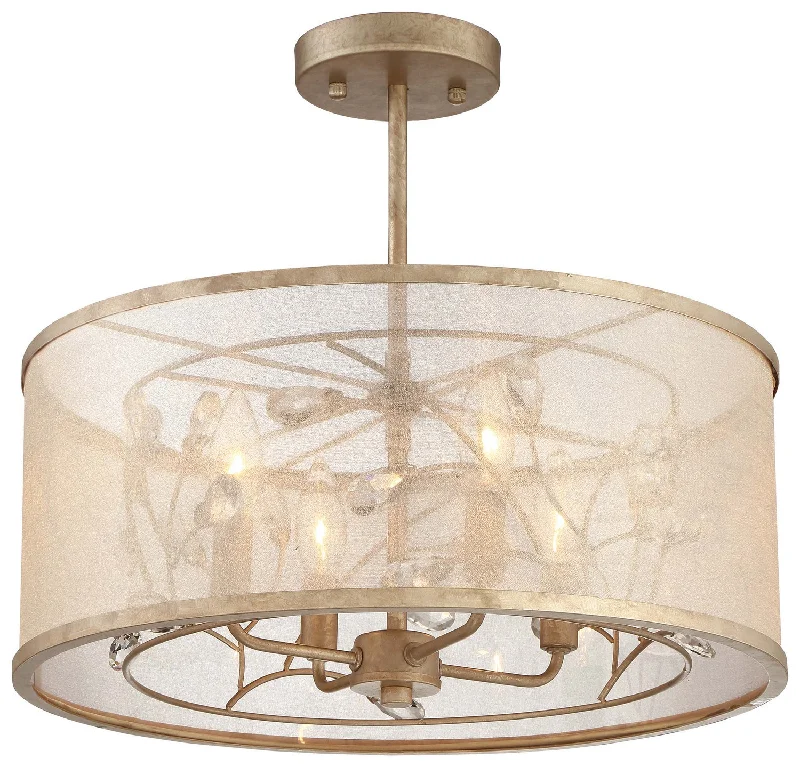 Waterproof Industrial Lighting for Wet AreasSara'S Jewel Four Light Semi Flush Mount