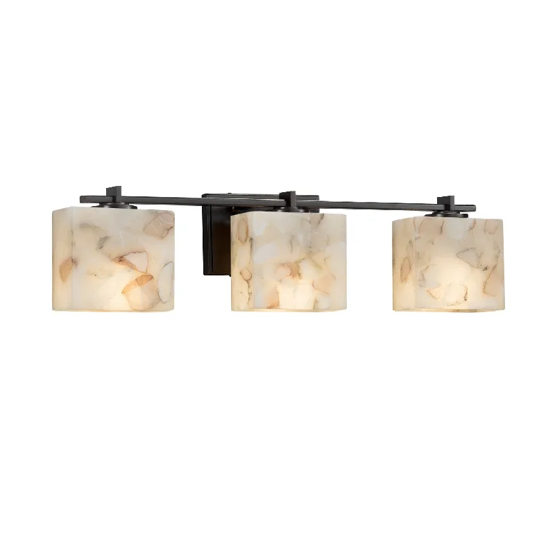 Dimmable Industrial Lighting for Ambiance ControlAlabaster Rocks Three Light Bath Bar
