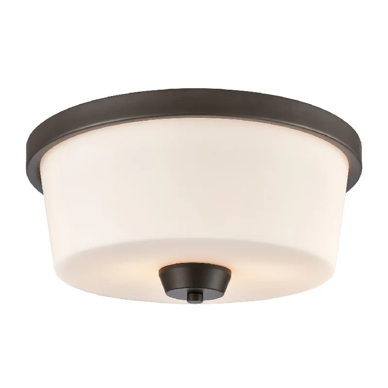 Industrial Pendant Lighting for Machine ShopsWinslow Two Light Flush Mount