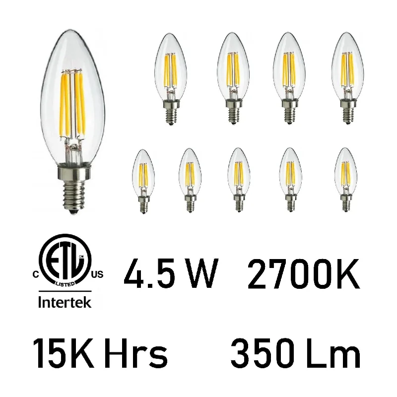 Track lighting for rental properties4.5 Watt E12 LED Bulb 2700K (10 pack)
