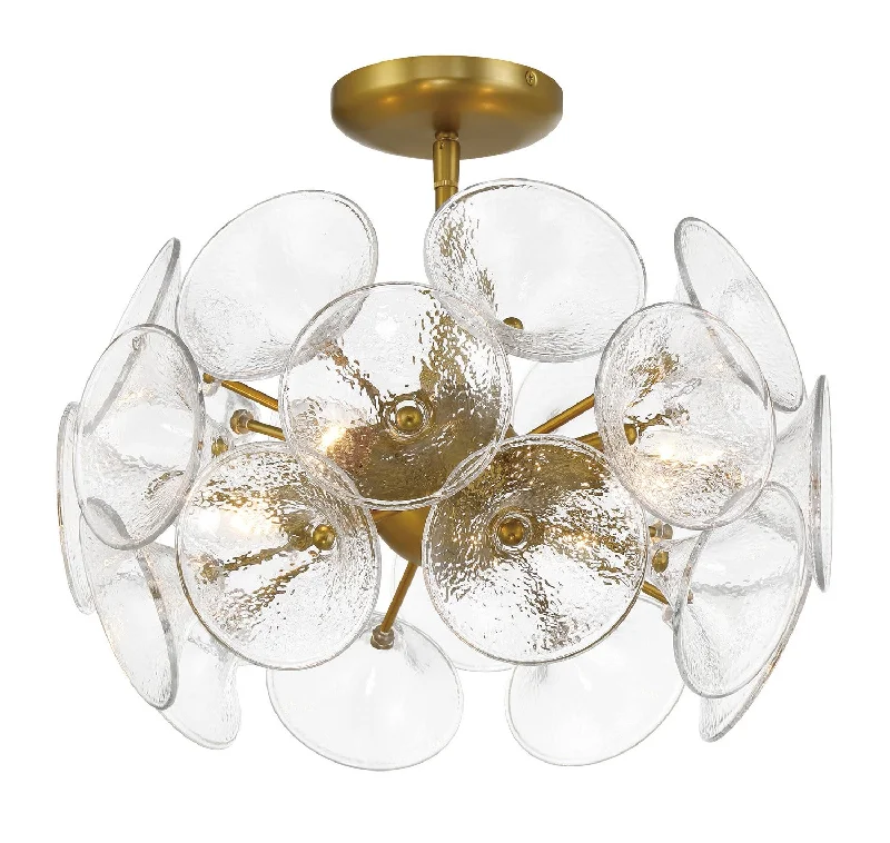 Industrial Pendant Lighting for Machine ShopsWinter Four Light Semi-Flush to Pendant
