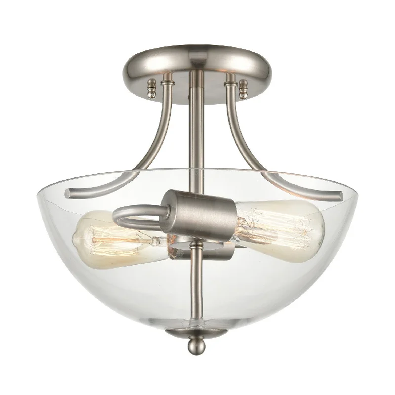 Industrial Lighting for Furniture FactoriesAstoria Two Light Semi Flush Mount