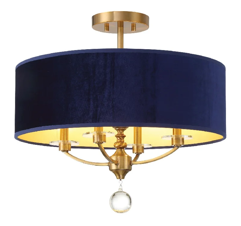 Durable Industrial Lighting for Harsh EnvironmentsVan Noord Four Light Semi Flush Mount