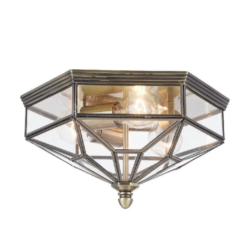 Dimmable track lighting for home officesZeil 3lt Flush Ceiling Lamp | Bronze/Clear