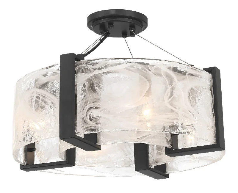 Shock - Resistant Industrial Lighting for Vibrating Machinery AreasCloud Break Four Light Semi Flush Mount Shock - Resistant Industrial Lighting for Vibrating Machinery AreasCloud Break Four Light Semi Flush Mount