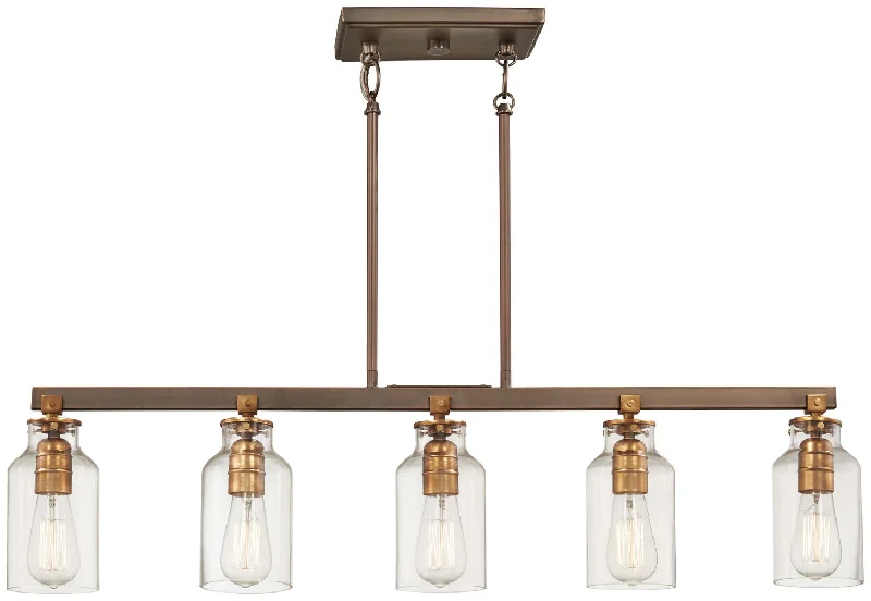 Industrial Flood Lighting for Outdoor Loading DocksMorrow Five Light Island Pendant