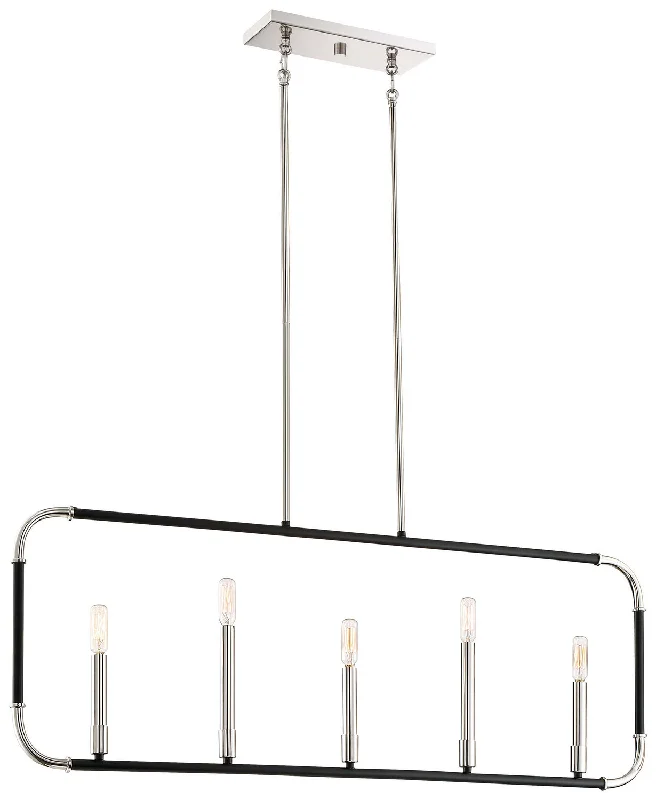 Industrial Flood Lighting for Outdoor Loading DocksLiege Five Light Island Pendant
