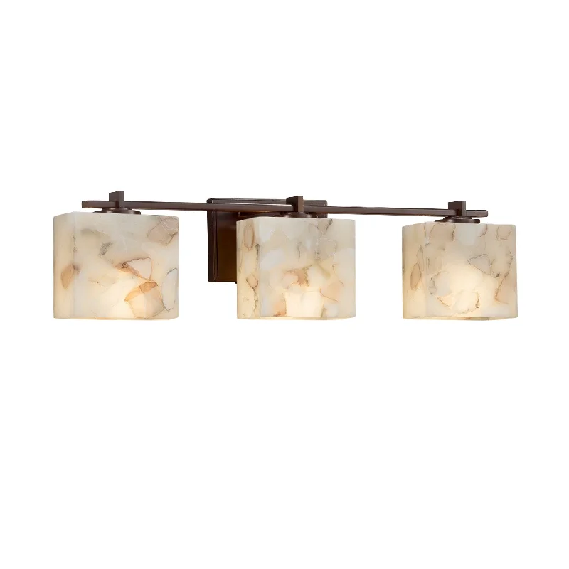 Industrial Pendant Lighting for Machine ShopsAlabaster Rocks Three Light Bath Bar