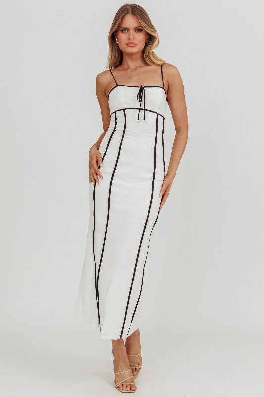 Chamberlain Contrast Maxi Dress White