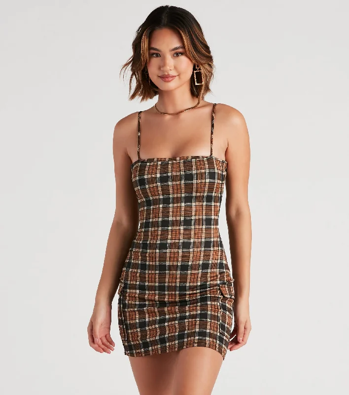 Cargo Without Plaid Short Dress