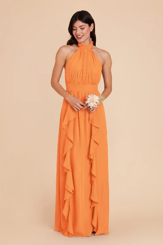 Joyce Chiffon Dress - Apricot