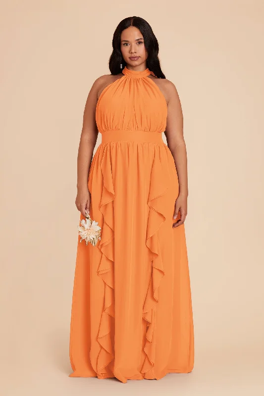 Joyce Chiffon Dress - Apricot