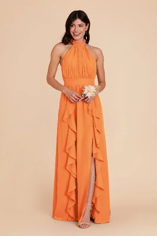 Joyce Chiffon Dress - Apricot