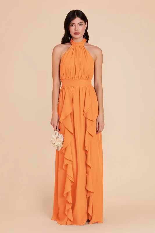 Joyce Chiffon Dress - Apricot