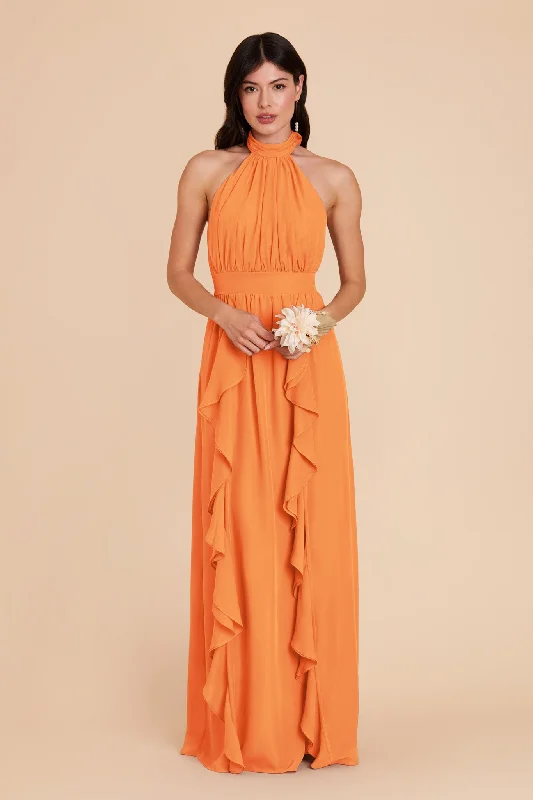 Joyce Chiffon Dress - Apricot