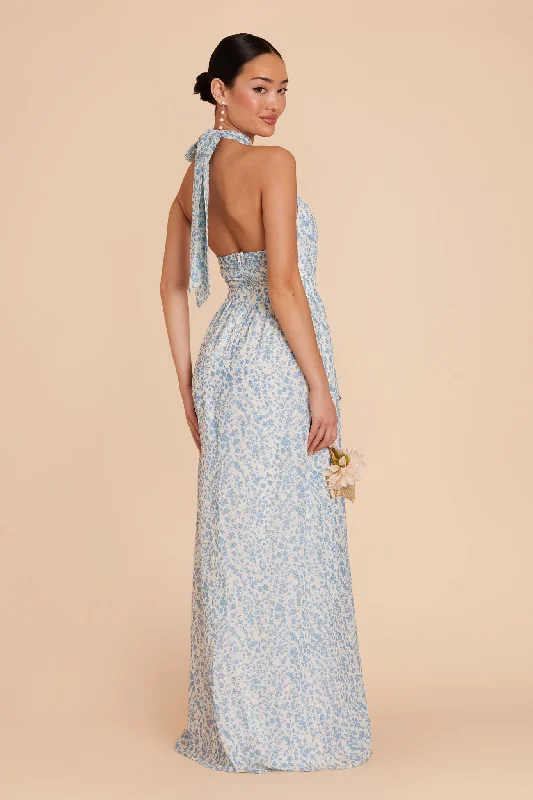 Joyce Chiffon Dress - Blue Dreamy Ditsy