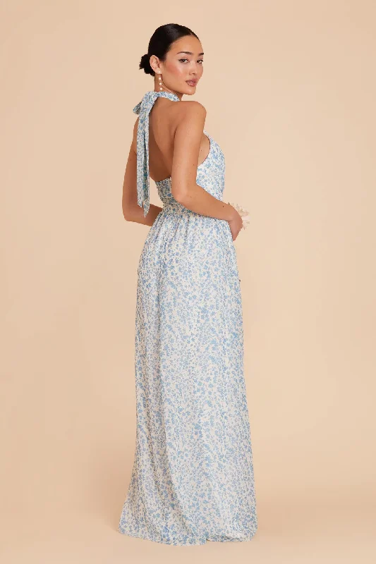 Joyce Chiffon Dress - Blue Dreamy Ditsy