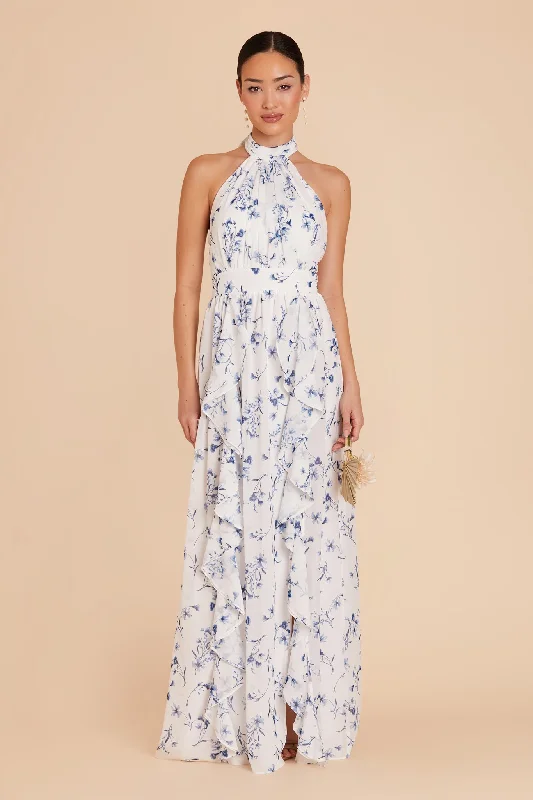 Joyce Chiffon Dress - Blue Le Fleur