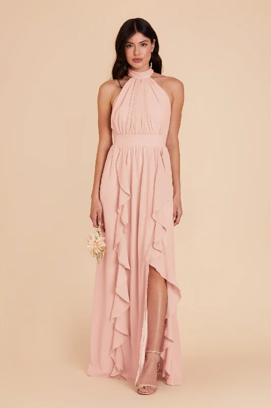 Joyce Chiffon Dress - Blush Pink