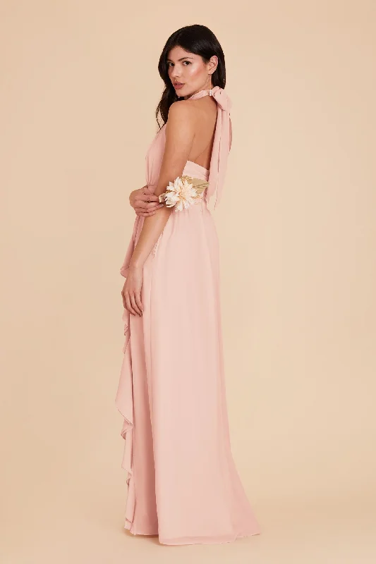 Joyce Chiffon Dress - Blush Pink