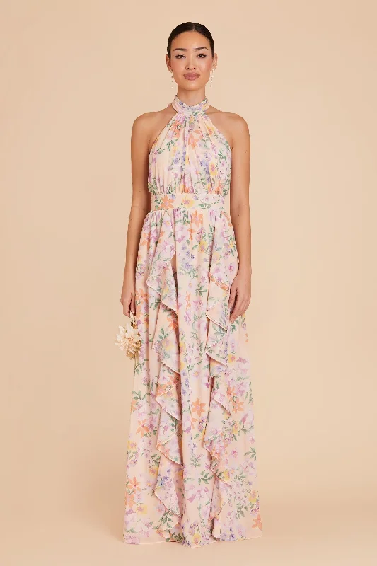 Joyce Chiffon Dress - Botanical Blooms