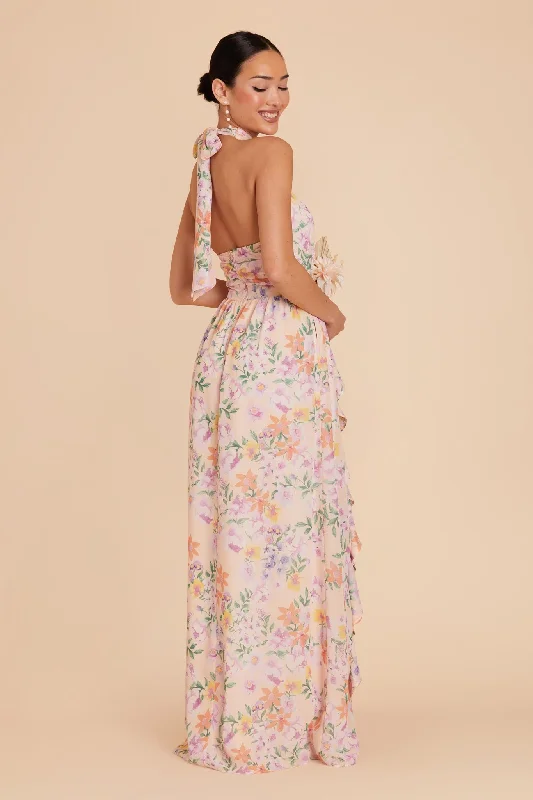 Joyce Chiffon Dress - Botanical Blooms