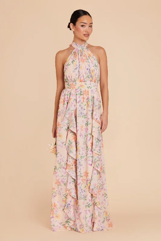 Joyce Chiffon Dress - Botanical Blooms