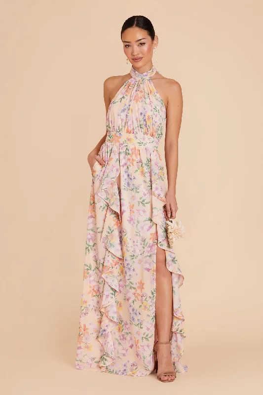 Joyce Chiffon Dress - Botanical Blooms