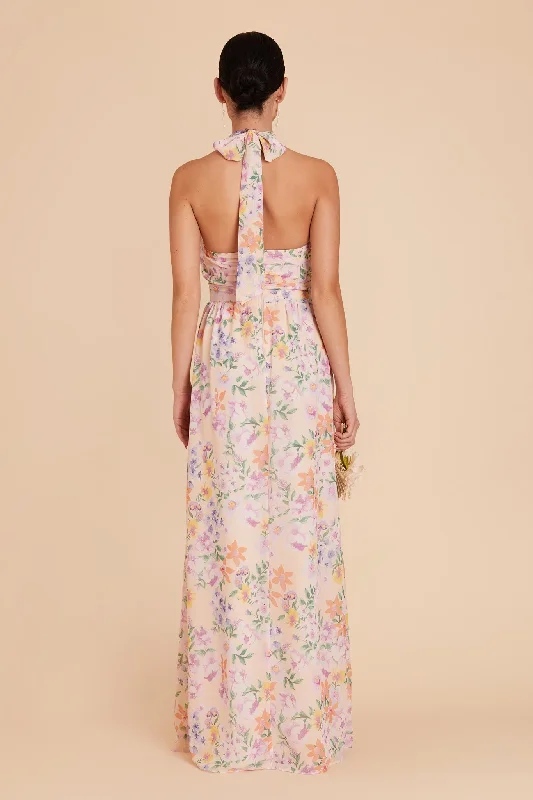 Joyce Chiffon Dress - Botanical Blooms