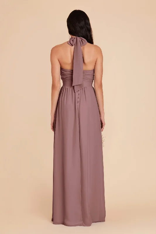 Joyce Chiffon Dress - Dark Mauve