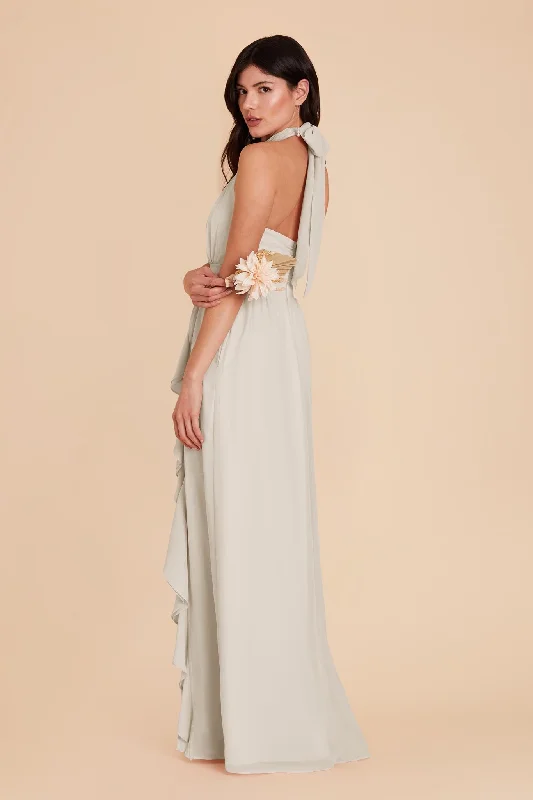 Joyce Chiffon Dress - Dove Gray