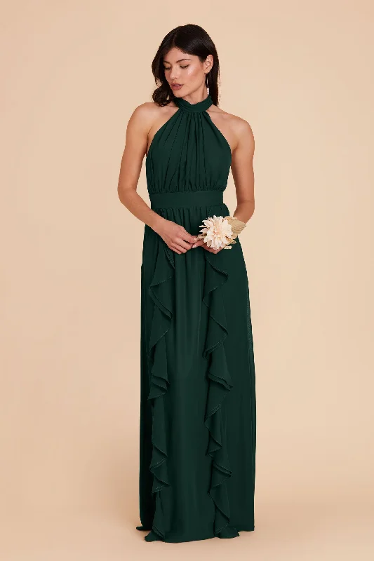 Joyce Chiffon Dress - Emerald