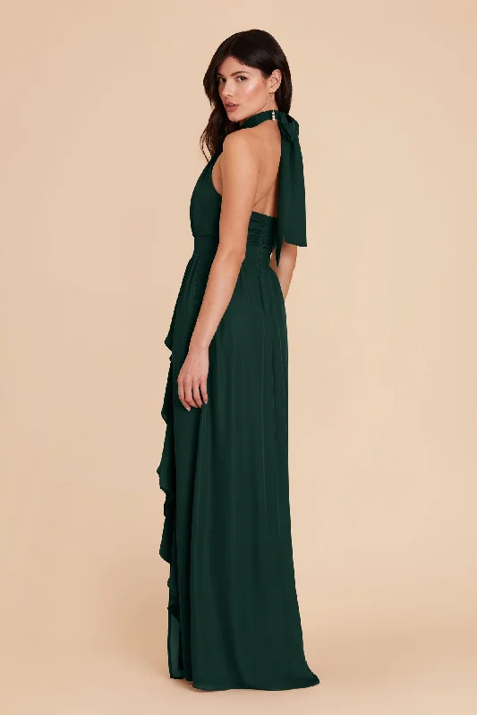 Joyce Chiffon Dress - Emerald