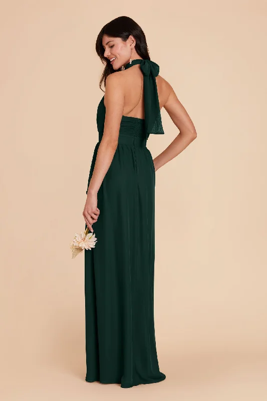 Joyce Chiffon Dress - Emerald