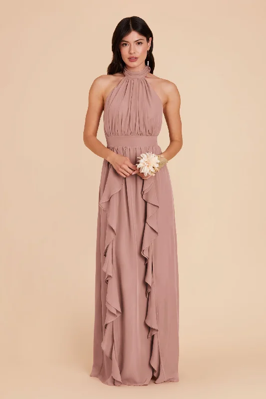 Joyce Chiffon Dress - English Rose