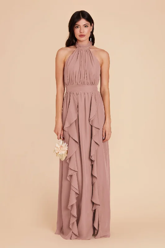 Joyce Chiffon Dress - English Rose