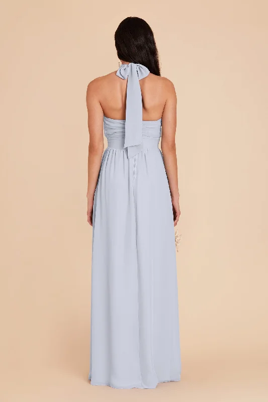 Joyce Chiffon Dress - Ice Blue