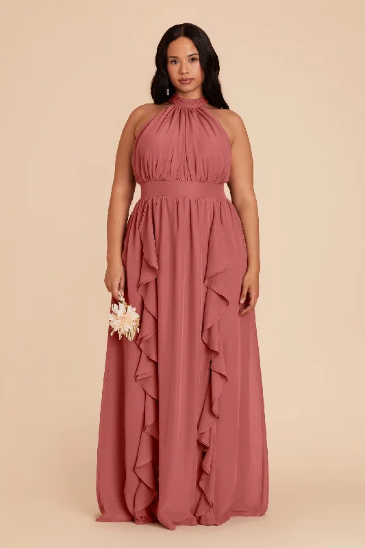 Joyce Chiffon Dress - Mulberry