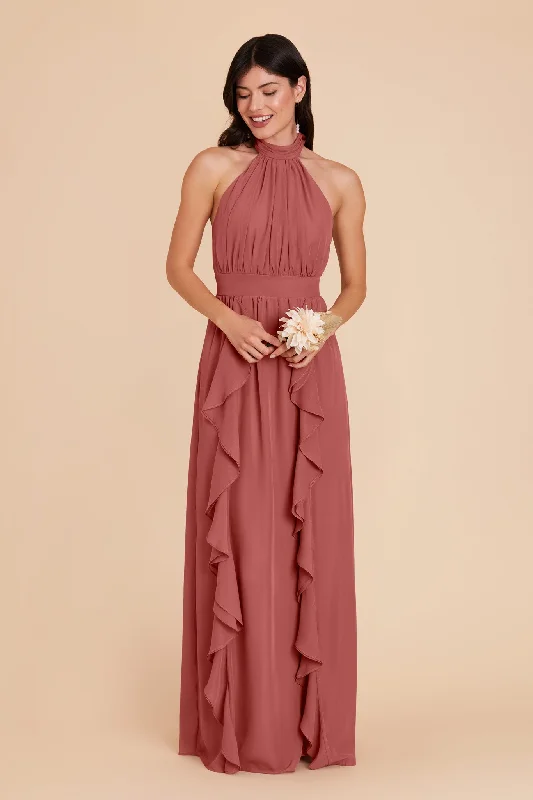 Joyce Chiffon Dress - Mulberry