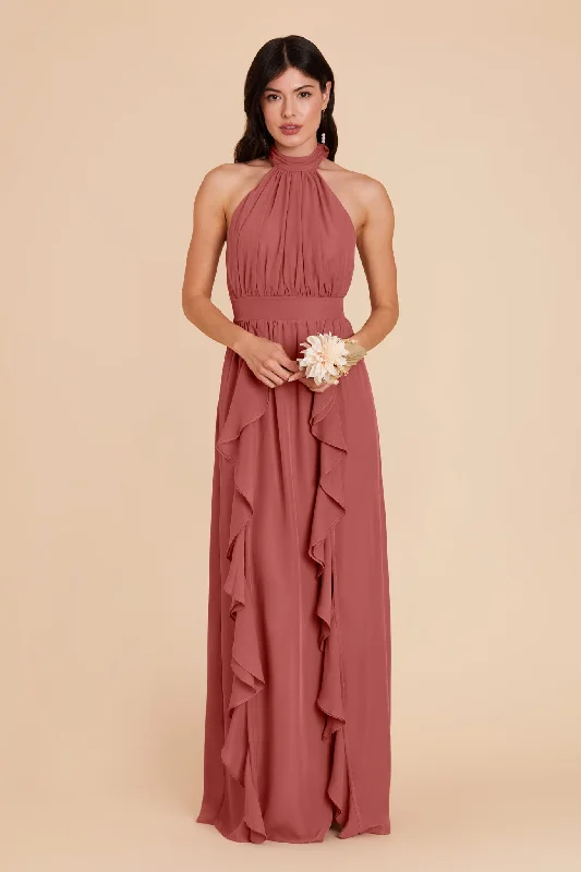 Joyce Chiffon Dress - Mulberry