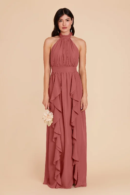 Joyce Chiffon Dress - Mulberry