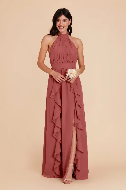 Joyce Chiffon Dress - Mulberry