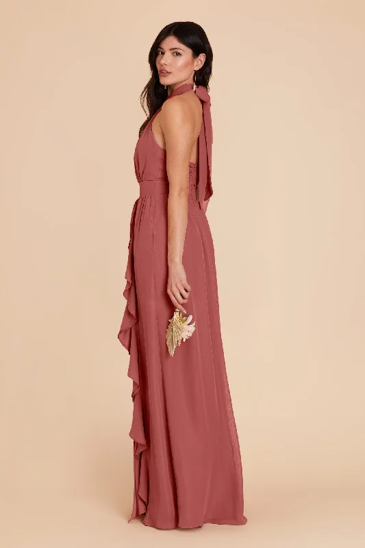 Joyce Chiffon Dress - Mulberry