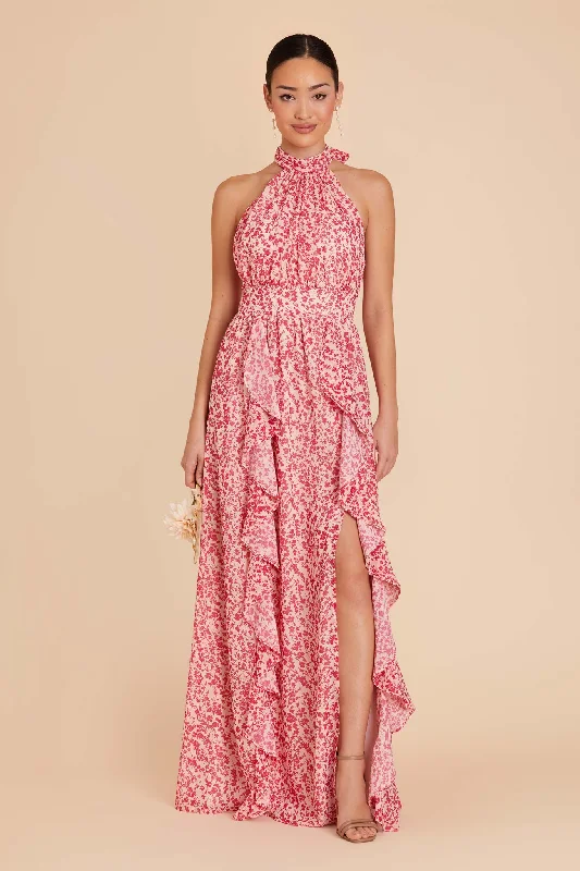 Joyce Chiffon Dress - Pink Dreamy Ditsy