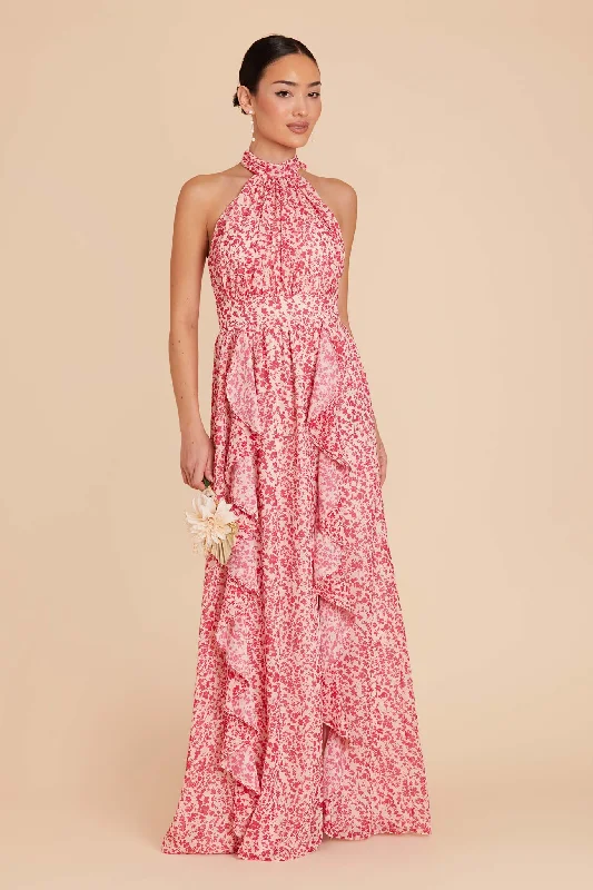 Joyce Chiffon Dress - Pink Dreamy Ditsy