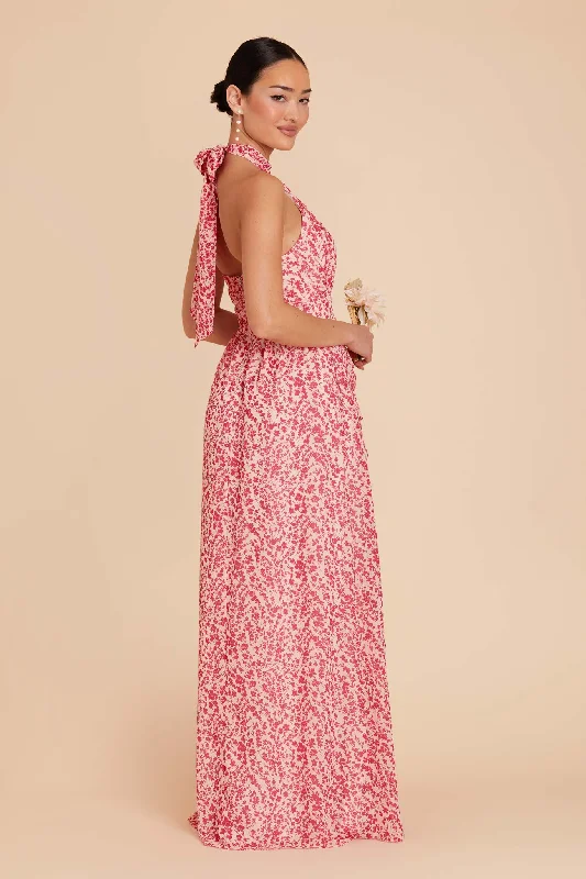 Joyce Chiffon Dress - Pink Dreamy Ditsy