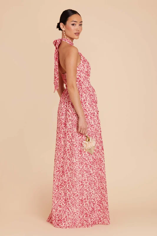 Joyce Chiffon Dress - Pink Dreamy Ditsy