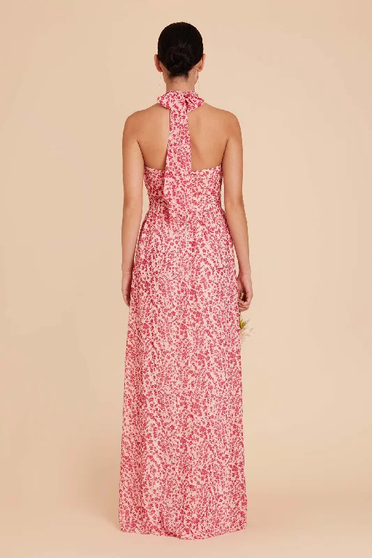 Joyce Chiffon Dress - Pink Dreamy Ditsy