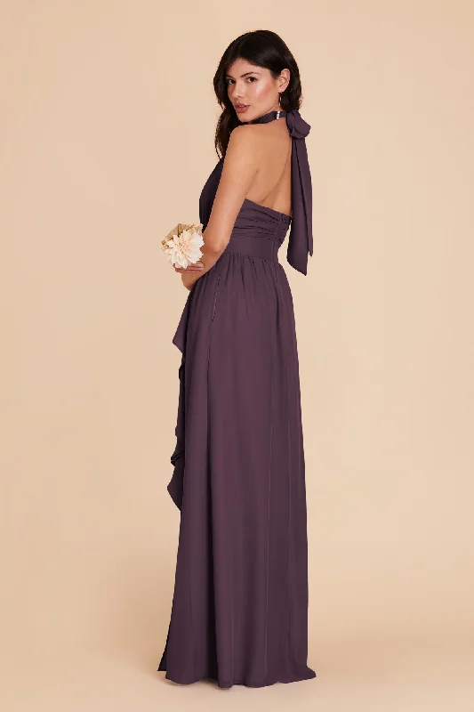 Joyce Chiffon Dress - Plum