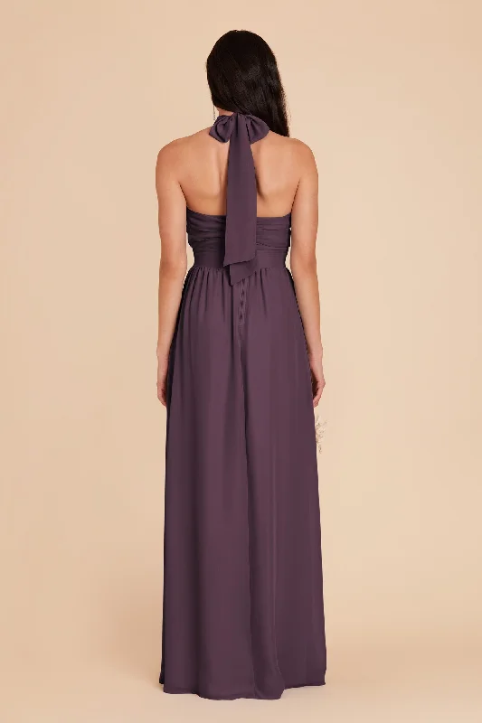 Joyce Chiffon Dress - Plum